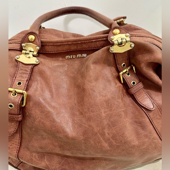 Miu Miu Large brown boho shoulder bag. Rare vintage, high quality leather - Picture 6 of 15